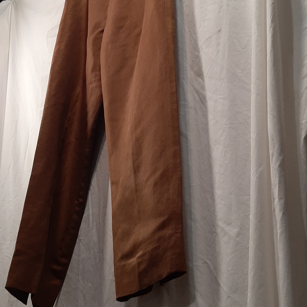Talbots Wide-Leg Pants in Warm Brown